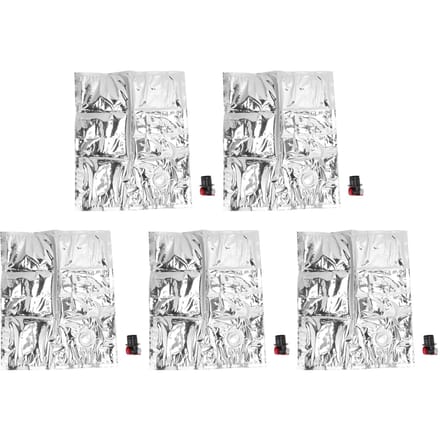 5 stuks Nood Waterkruik Zakken met Tap Opvouwbare Drank Isolatie Drinkwater Opbergzak white
