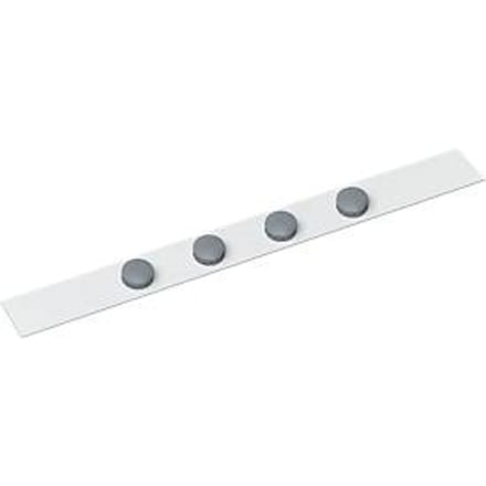 MAUL Metaalstrip MAULstandard Stalen plaat metaal zelfklevende schuimlaag 100 x 5 x 0.93 cm wit