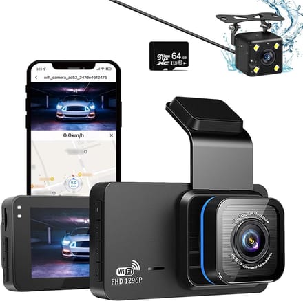 DailySupplies® Dashcam voor Auto - Dual - Camerabewaking - Full HD - Zwart