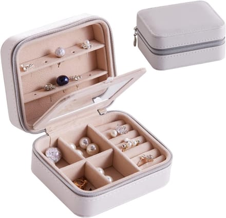 Sieradendoos Reis - Juwelendoosje Organizer - Sieraden Opbergen - Met Uitneembaar Vak - 11 x 9 cm - A
