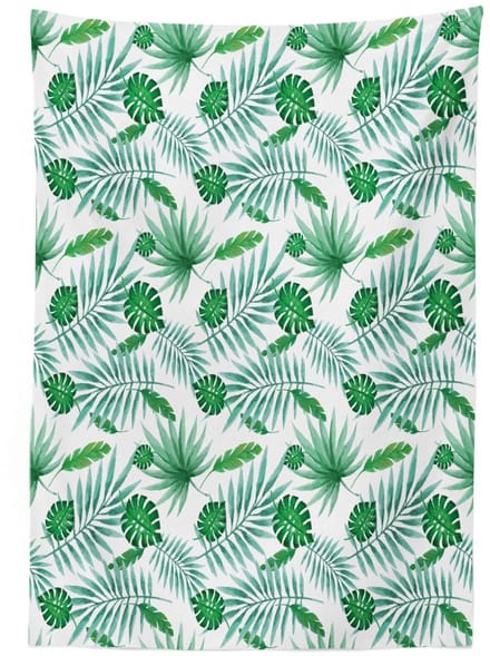 ABAKUHAUS Polynesisch Tafelkleed – 140x240 cm – Satijn, mandelgroen