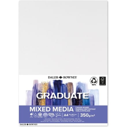 Canvasboard Daler-Rowney Graduate mixed media A4 wit