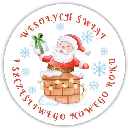 TopWosk - Feestdecoratie - Kerstmis - Stickers - 50 mm