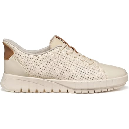 GEOX FLEXTRIDE PLUS DAMES Sneakers - MELKWIT/BEIGE - Maat 37