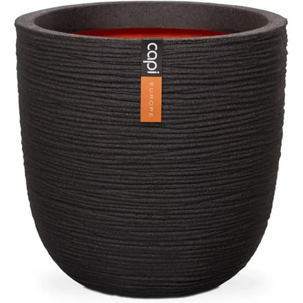 CAPI EUROPE Bloempot bol RIB NL - 43x41 cm - Zwart