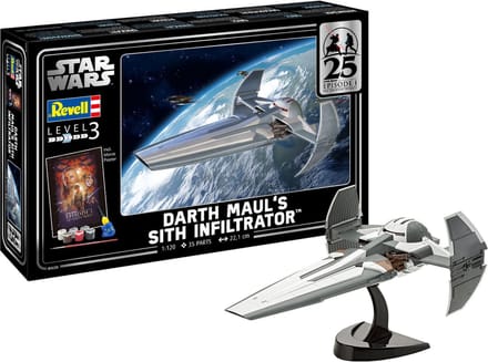 Revell Modelbouwpakket Ruimtevaart - 05638 Darth Maul#039 Sith Infiltrator™ - Star Wars - Geschenkset Plastic - 1:120 - Modelbouw