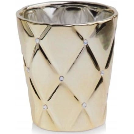 Polnix - Keramische Bloempot - Goud - Glamour - Zirkonia - Ø 15cm