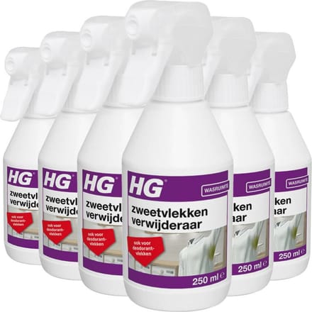 6x HG Zweetvlekkenverwijderaar 250 ml
