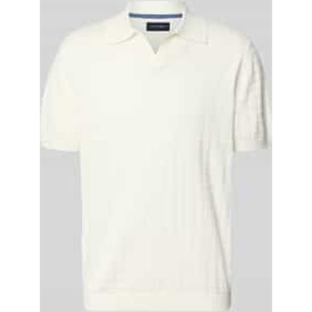 regular fit poloshirt met structuurpatroon