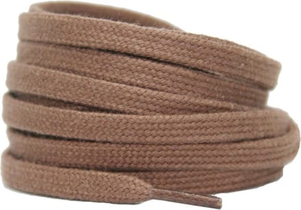 Platte katoenen veters 6mm Lever 120cm - sneakers