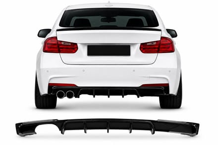 Achterbumper Diffuser Geschikt Voor BMW 3 Serie F30/F31 2011-2019 – Glanzend Zwart