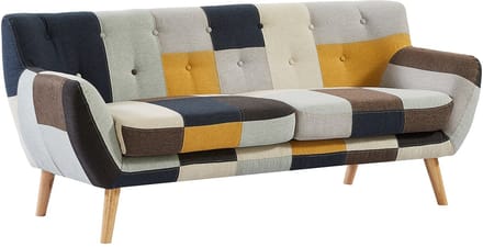 Bankstel in patchworkstof SERTI II L 188 cm x H 81 cm x D 80.5 cm