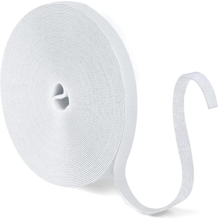 Klittenband kabelbinders 10 m - 10 mm breed - wit - ideaal voor kabelbeheer - SnelShoppen