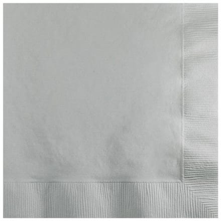 20 kleine servetten in zilvergrijs, 2-laags, 25x25 cm