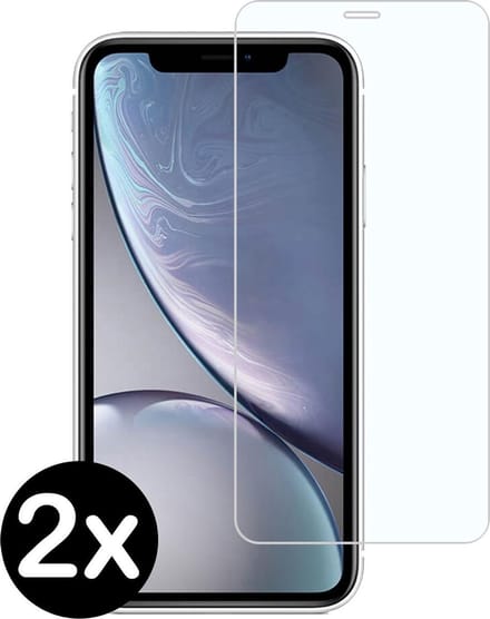 Screenprotector - 2 Stuks - Geschikt voor Apple iPhone XR - Volledige Dekking - Beschermglas - Gehard Glas - Tempered Glass - Screen Protector