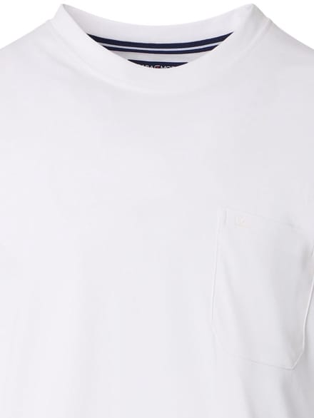 Casa Moda T-shirt Met Borstzak 913699100-000 Wit - M