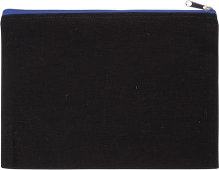 Kimood Tasje van canvaskatoen - groot model KI0722 - Black / Royal Blue - One size