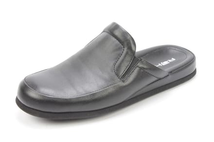 Rohde Leren Heren Pantoffels Instap - Zwart - 47