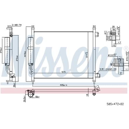 Condensator, airconditioning NISSENS 940600