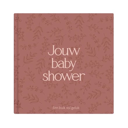 Writemoments Babyshower boek - Gastenboek babyshower - Terra roze