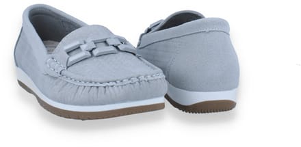 Mode-mania Dames Mocassin Grijs | Beige | Maat: 38
