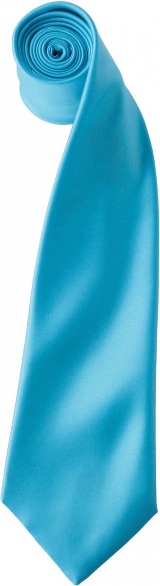 Premier 'Colours' Satin Tie PR750 - Turquoise - One size
