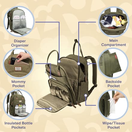 Babycommode Rugzak Luiertas Rugzak - diaper bag backpack, large capacity diaper bag,