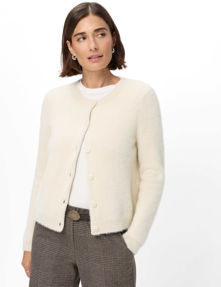Brax Dames Vest  Style ANN dark ecru, crèmewit, maat 38