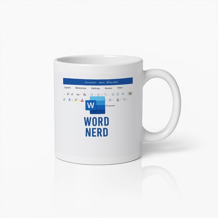 Word Nerd Mok 330ml – Grappige Microsoft Word Liefhebber Koffiemok voor Kantoor- en Techfans