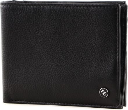 MANDARINA DUCK Leren Portemonnee Downtown Wallet Black Zwart