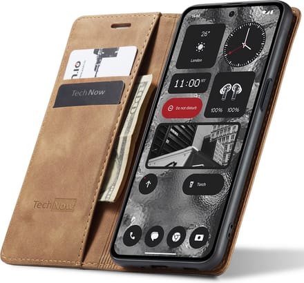 Hoesje geschikt voor Nothing Phone 2 - Book Case Leer Slimline Bruin