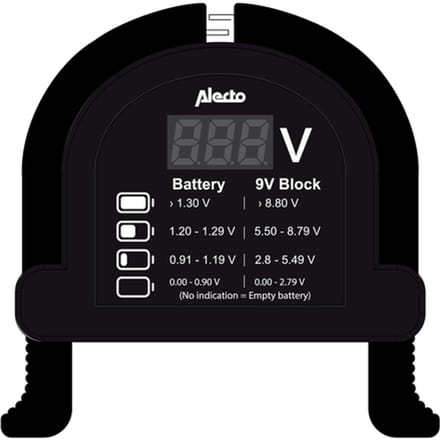 Alecto BTT2 Universele batterij tester - Zwart