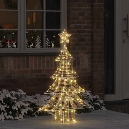 vidaXL - Kerstboom - 120 - LED's - Warmwit - 120,5 - cm - PET