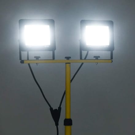 vidaXL Spotlight met statief LED 2x100 W koudwit
