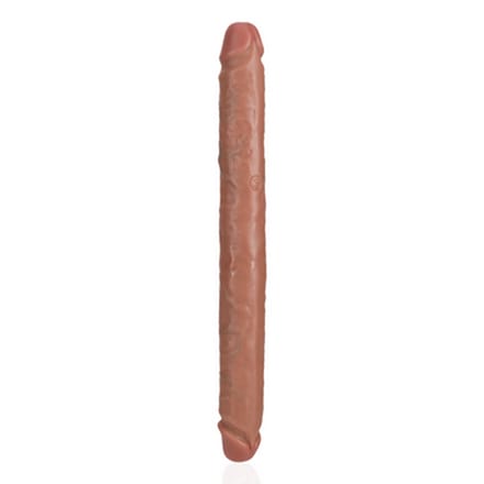 RealRock by Shots Slim dubbel Ended dildo's 14 / 35,6 cm - Tan - Beige