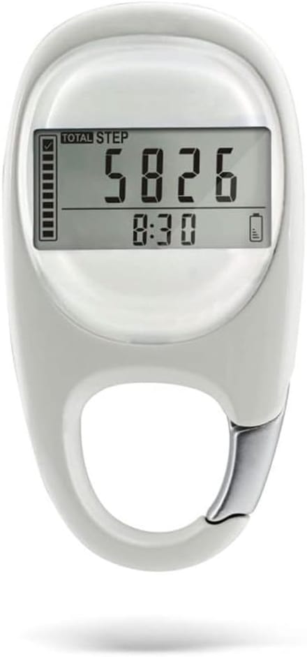 Digitale Stappenteller - Activiteitstracker Loopmeter - Fitness Doelen - Precisie 3D Sensor - 7 Dagen Geheugen - Wit