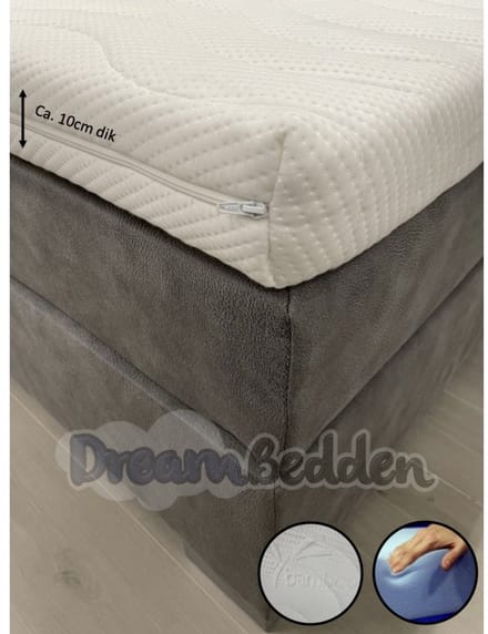 Topper 80x220 Bamboo Hotel HR45 Koudschuim ca. 10cm dik Anti allergie
