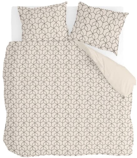 Byrklund Dekbedovertrek Sharp Angles - 200x220 - 100% Polyester - Beige
