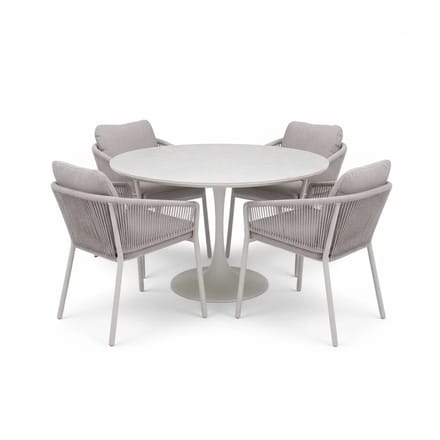 Joshua Flair dining tuinset 5-delig latte 120xH75cm