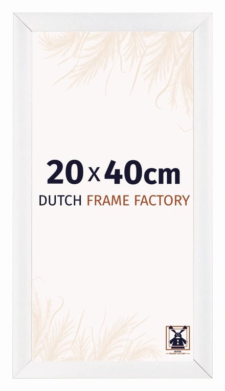 Fotolijst 20x40 cm - MDF - Wit Hoogglans - Praag