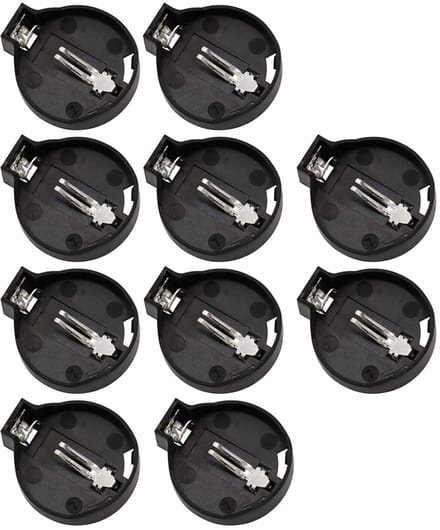 Horizontale 3V Knoopcel Batterijhouder voor CR2032/CR2025 met 2 DIP-pinnen (10 stuks)