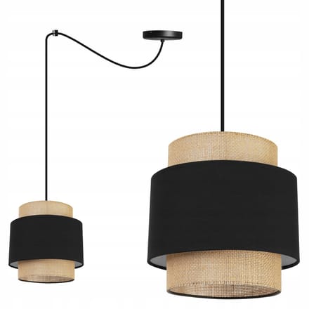 Spider Boho Hanglamp - Zwart/Beige - E27 - 200cm