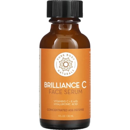 Pure Body Naturals, Brilliance C Face Serum, 1 fl oz (30 ml) orange