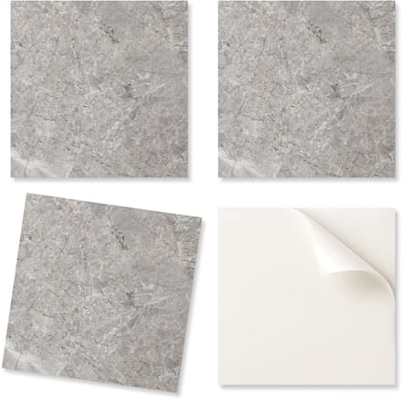 Set vinyltegels met natuursteenprint, 20x20x20 cm