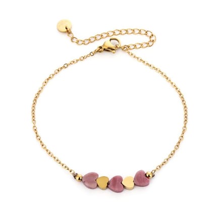 Hartjes armband Pink