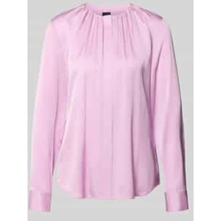 Regular fit blouse met lange mouwen van zijdemix model 'BANORAH'