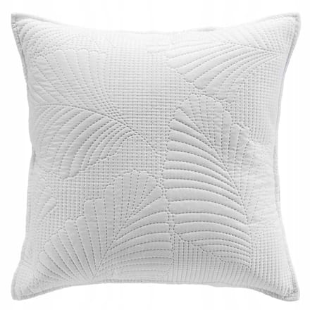 Decoratieve Kussenhoes Wit met Bladmotief 40x40 cm