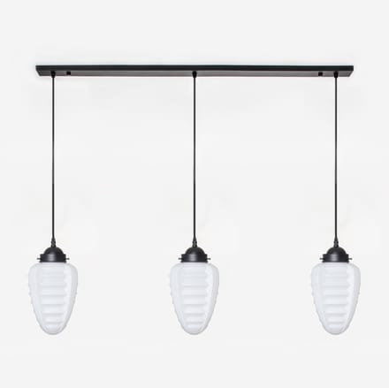 3 x Parole lampen aan plafondbalk Moonlight - Art Deco Trade
