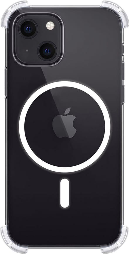 Hoes - Geschikt voor Apple iPhone 14 Plus - Magsafe Compatible - Sterk & Shockproof - Back Cover - Shock Proof Case - Telefoon Hoesje Shockproof - Transparant