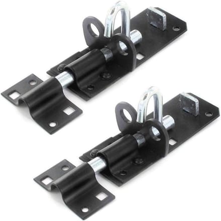 Sterke schuifbare afsluitbare padbolt (8 inch) voor schuurdeuren en poorten, 2 stuks